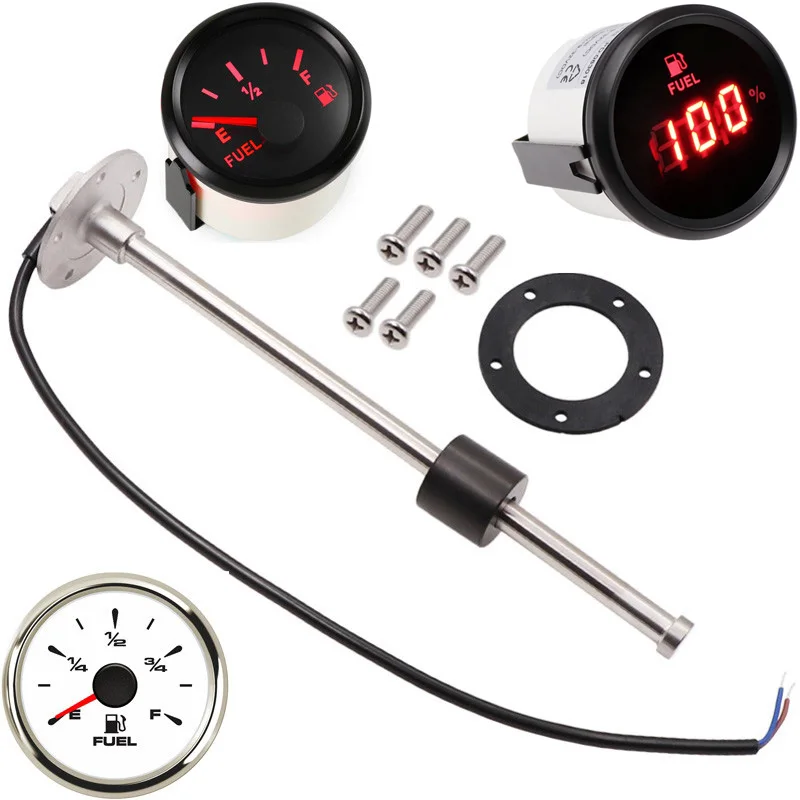 

0-190ohm 240-33ohm Auto Fuel Level Gauges 8 Kinds Backlight Boat Water Level Sensors 100 150 200 250 300 350 450mm Sending Unit