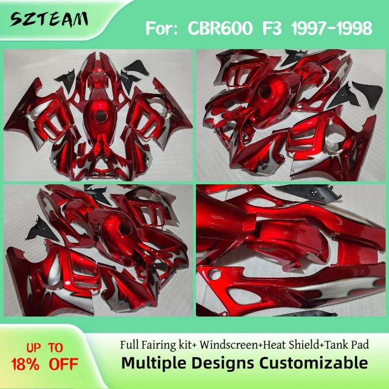 

Accessories Fairing Kit for Honda CBR600F3 1997 1998 Motorcycle Body Parts Full Set Fairings CBR 600F3 97 98