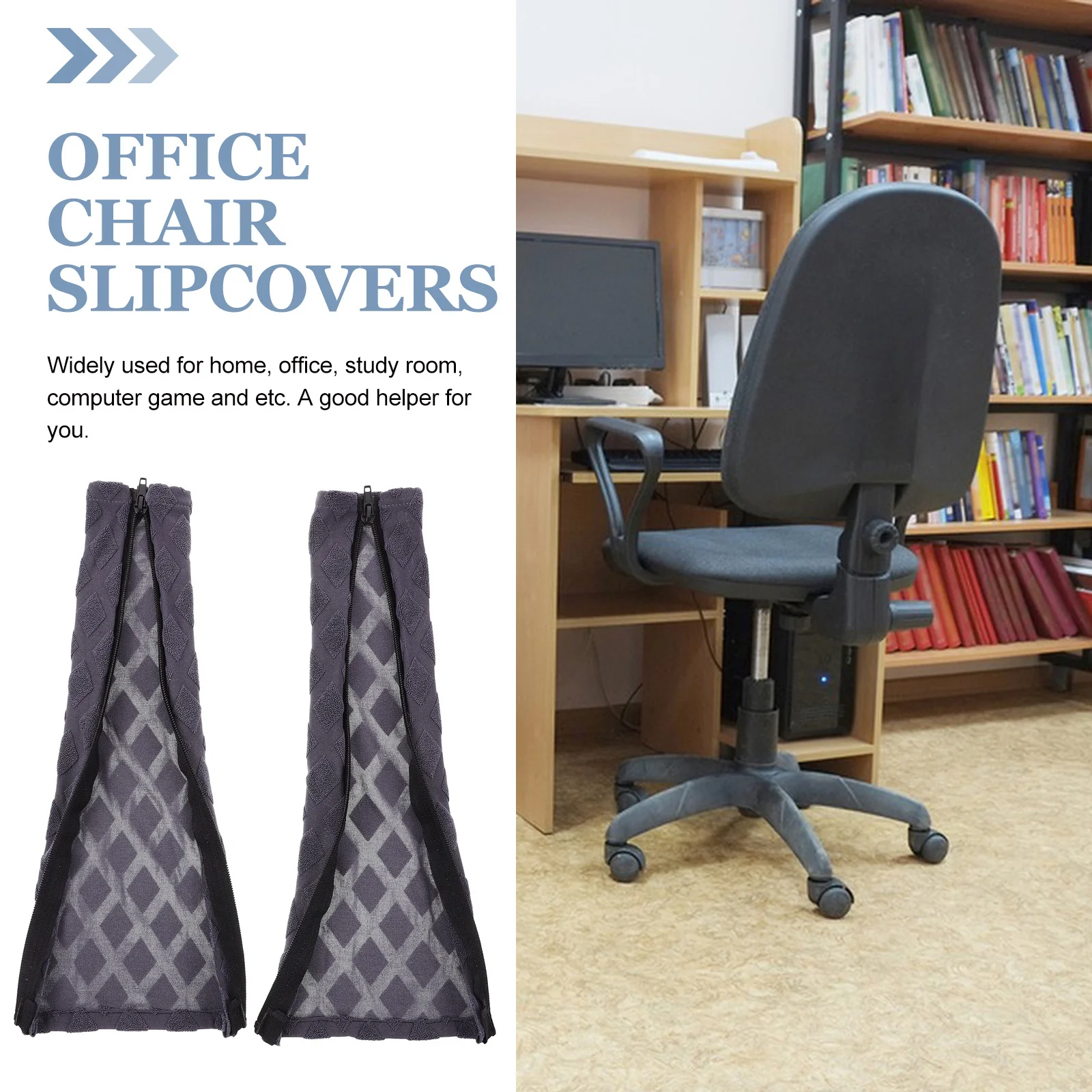 

2Pcs Office Chair Armrest Sleeve Armrest Covers for Chairs Elastic Comfortable Cover for Computer Chair Arm Rest Covering