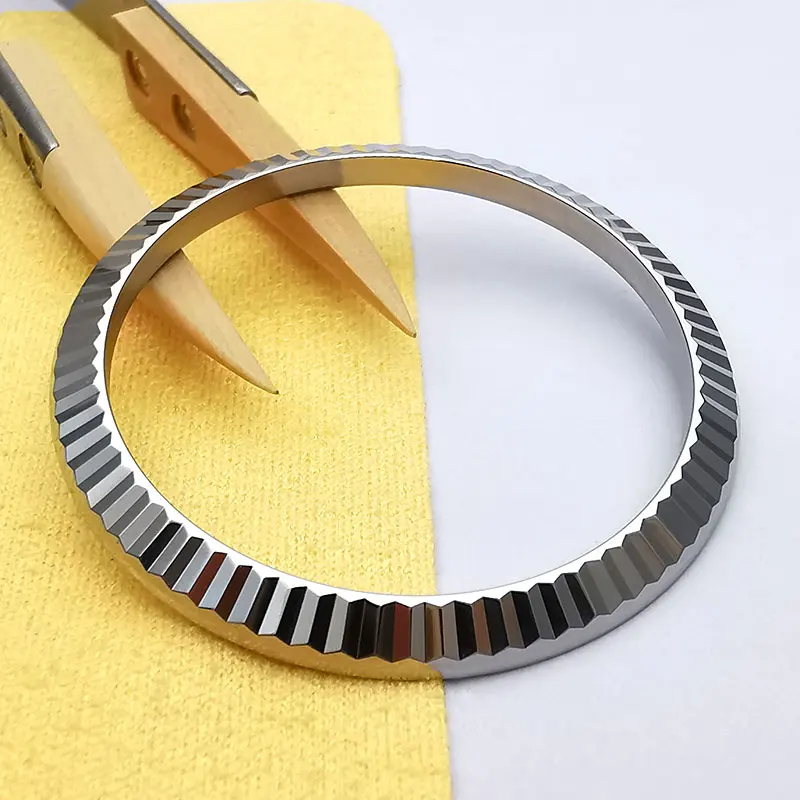 

904L Stainless Steel White Gold Plated Watch Bezel For RLX 41mm Datejust 126334 126300, Watch Parts