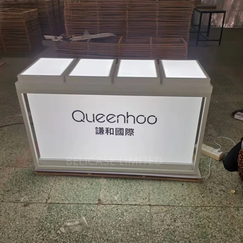 Prateleira De Loja Personalizada Para Mulheres, Loja Exclusiva De Cosméticos, Carrinho De Exposição De Beleza, Lavagem De Rosto, Vitrine De Maquiagem Suave