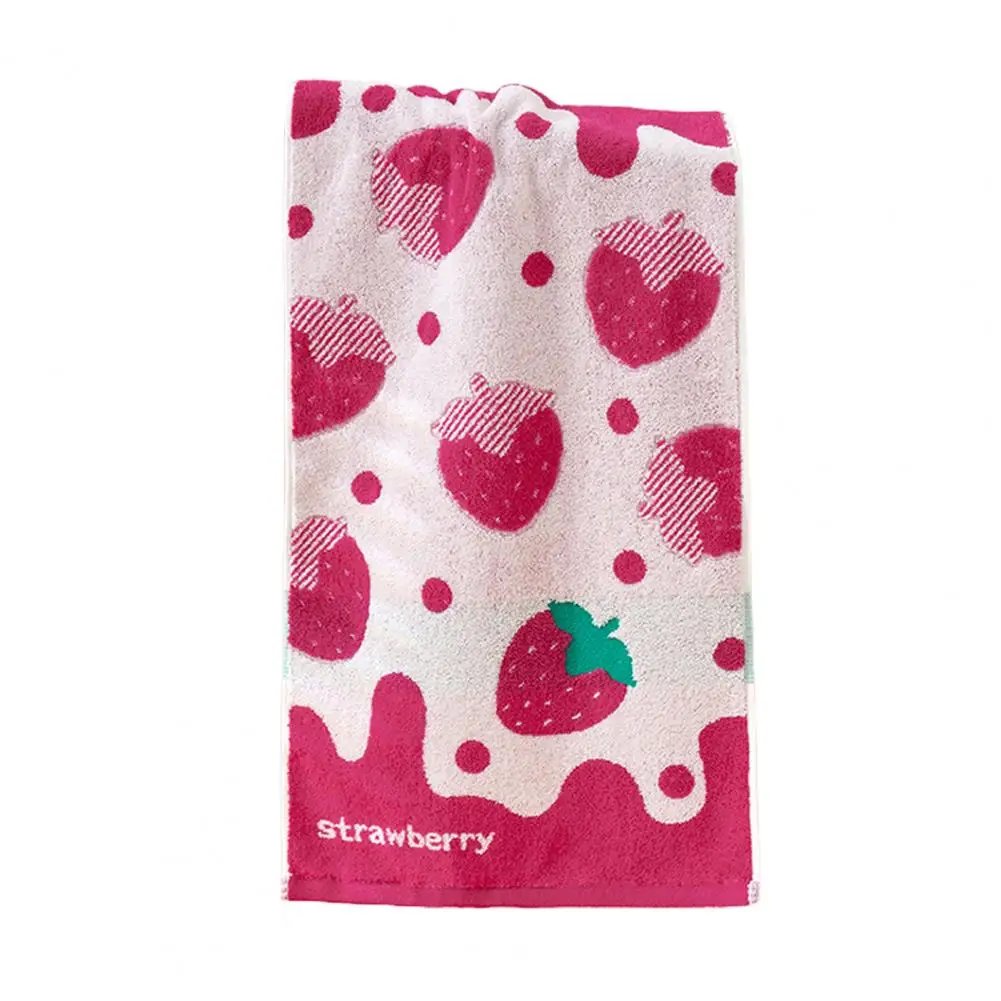 Face Towel Strawberry Printing Perfumed Fluffy Face Body Washing Wipe Towel Bathroom Accessories Kids Adults Cleaning Towel