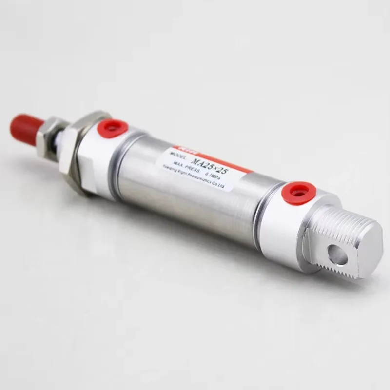 MA 25mm Bore 50mm Stroke Airtac Spring Return Pneumatic Piston Micro Round Body Air Cylinder
