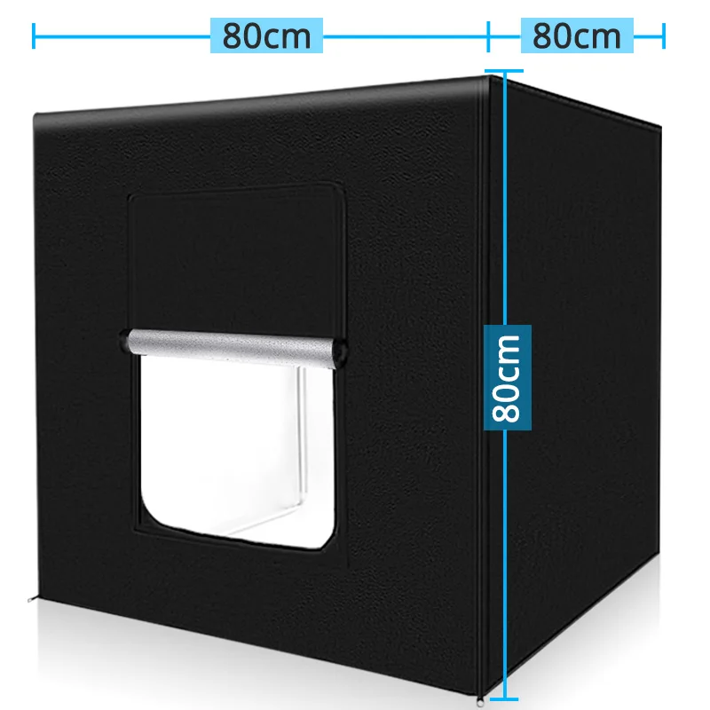 

2025 hot sale 80*80*80 cm Light Box Portable Softbox Photo Lightbox Tent With 3 Colors Backdrops for Studio Photographer Box LED