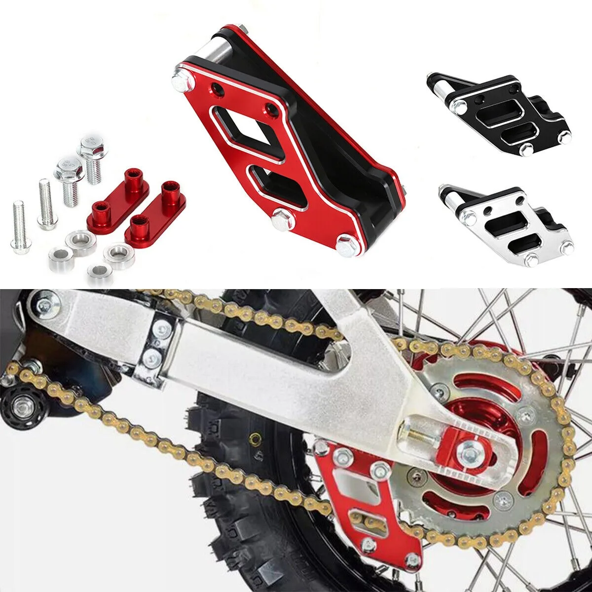 CNC 3D Carving Chain Guide Guard Cover For HONDA CRF110F 2013-2024 CRF50F 2011-2024 XR50R 2000-2003