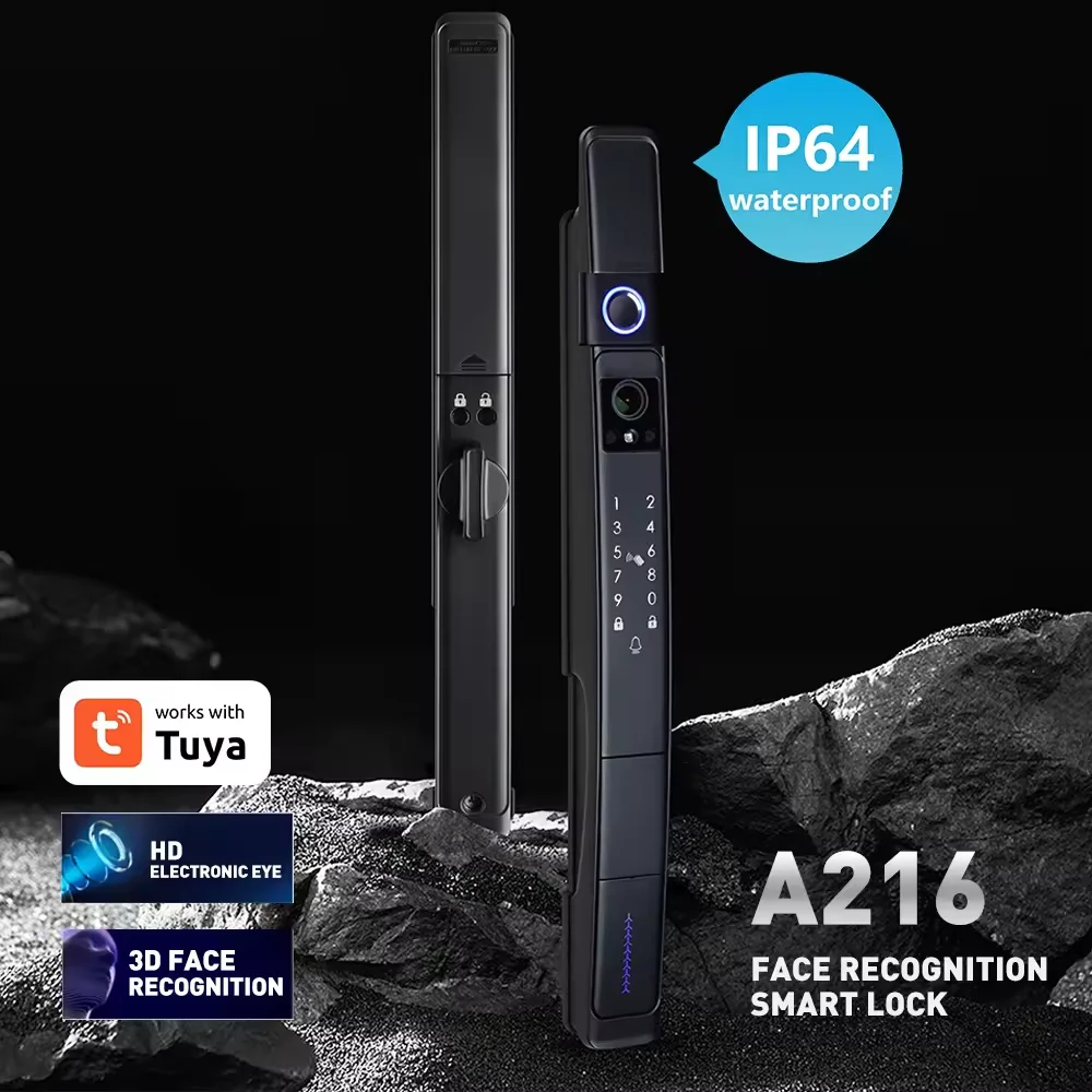 

Waterproof Full Automatic Outdoor Sliding Door Electronic Lock Wifi Tuya App Biometric Fingerprint Swing Frame Smart Lock