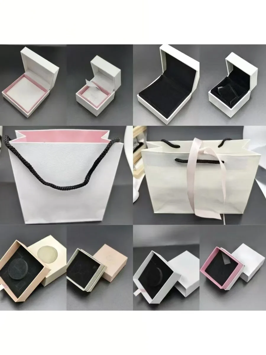 

1/10pcs Accessories 2025 New Gift Box Ring Earrings Bracelet Necklace Beautiful Packaging Box Pandora Jewelry Box Tote Bag