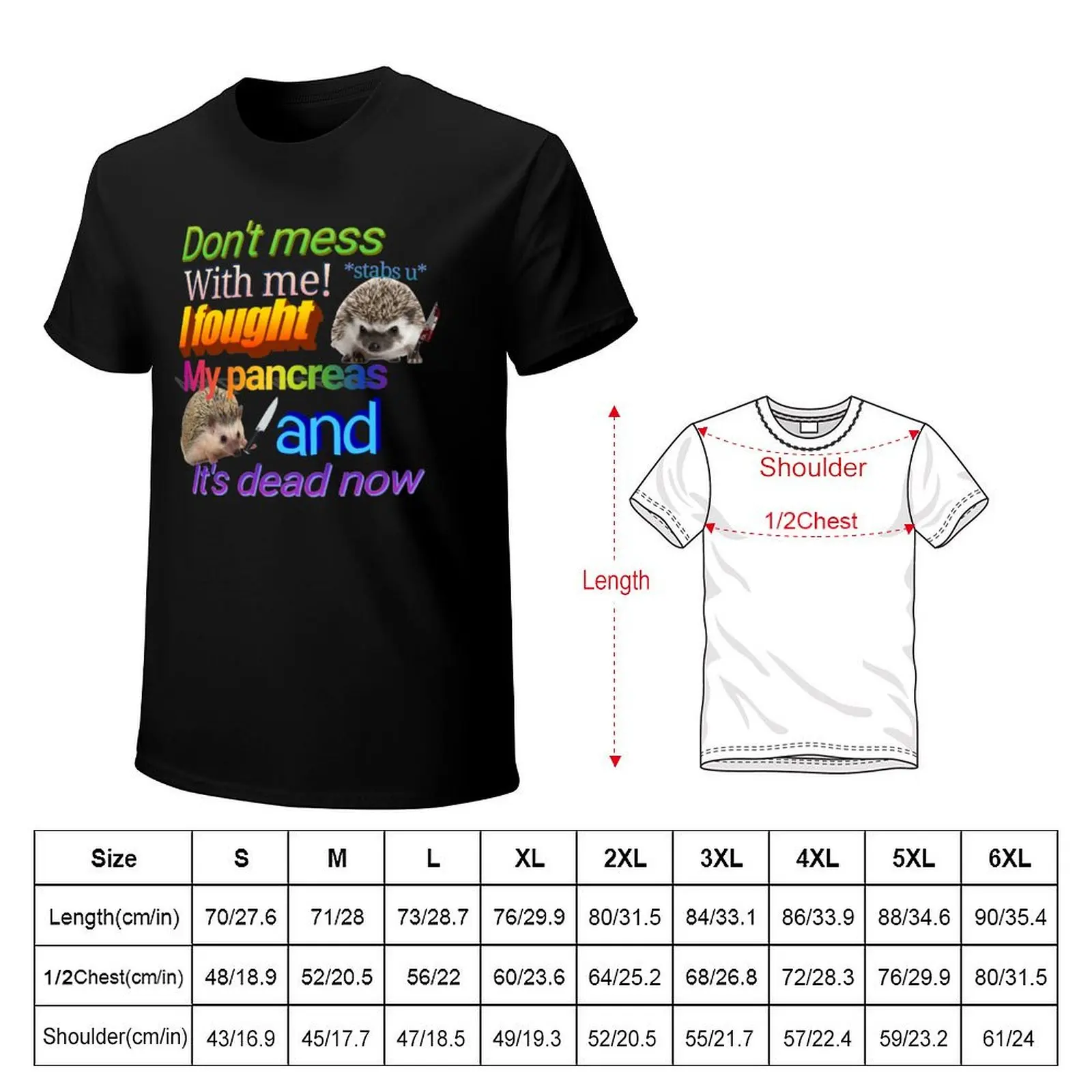 Fought My Pancreas T-Shirt anime tshirt korean fashion Short sleeve tee men