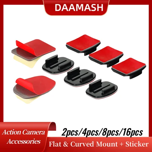Soportes adhesivos curvos planos, soporte adhesivo para GoPro Hero 8 11 Black 7 Yi 4K Mijia SJCAM, accesorios para Cámara de Acción Go Pro