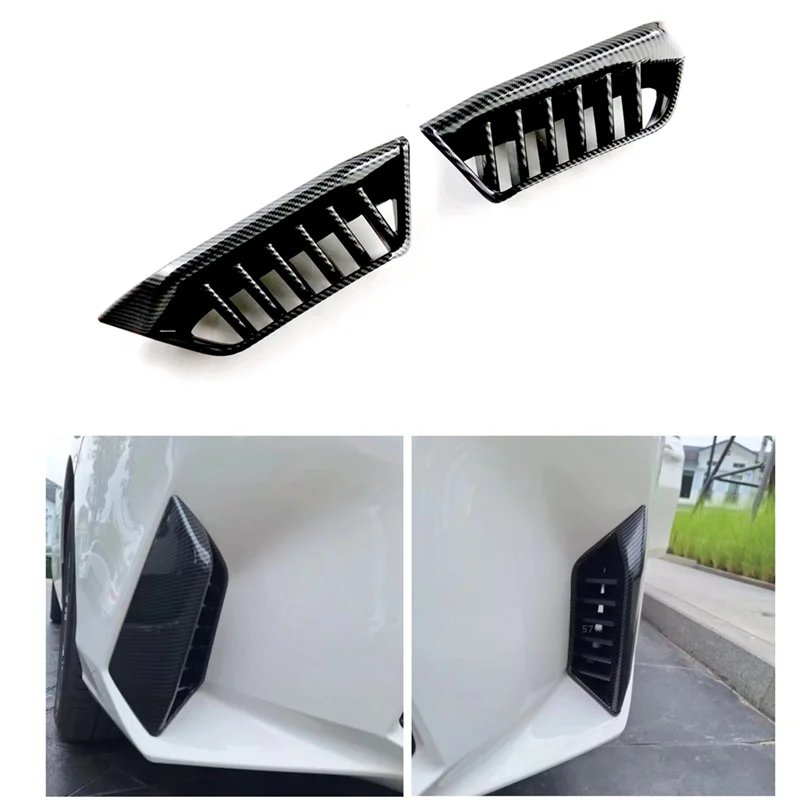

Strict For Toyota Yaris Ativ/Vios 2023 2024 Car Front Rear Fog Light Lamp Cover Trim Replacement Parts ABS Carbon Fiber