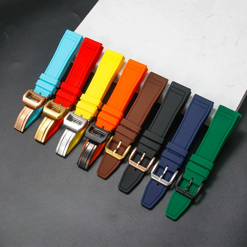 22 21 20mmfor IWC Pilot's Le Petit Prince Mark Exquisite Fluororubber Watchband with Solid Steel Buckle Multi-color Options