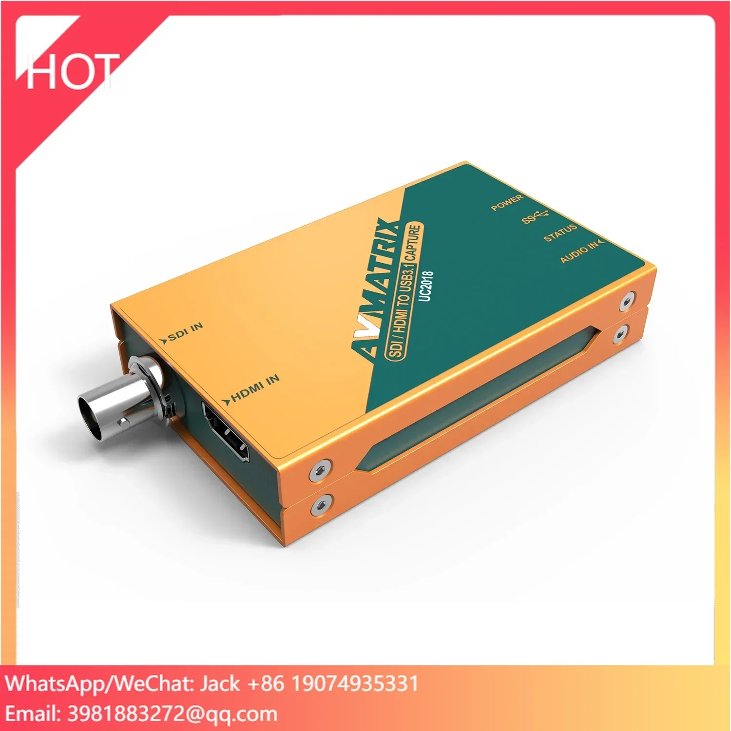 

AVMATRIX UC2018 SDI to USB 3.1 1080p60 Uncompressed Live Streaming USB Video Capture Card