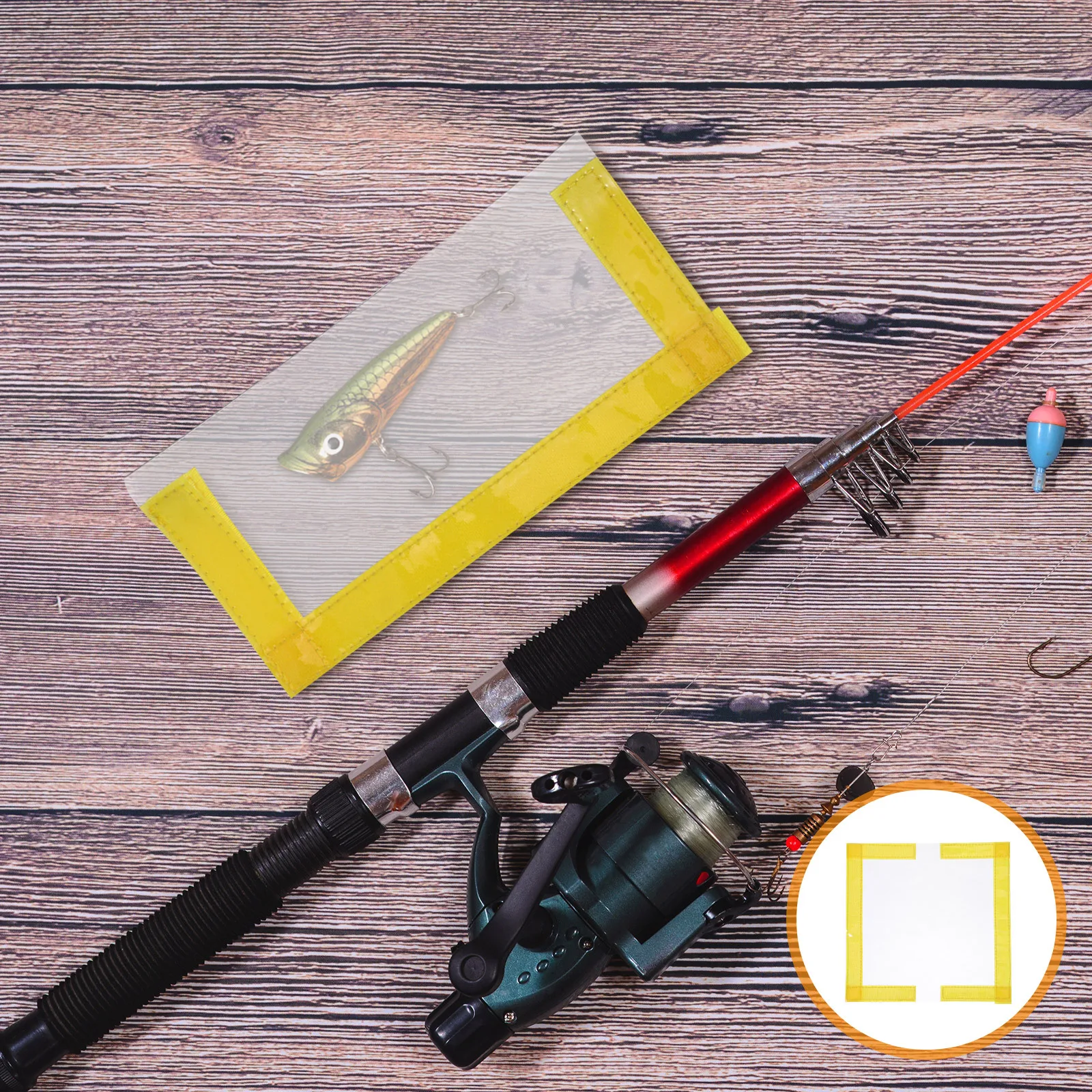 

4Pcs Clear Fishing Bait Wraps 20x20x0.5cm PVC Lure Covers Storage Protectors Closure Bait Hooks Portable Outdoor Gear