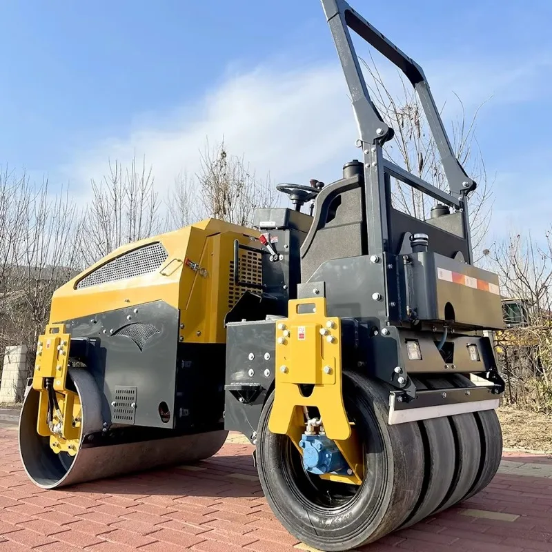 Compact Road Roller Hydraulic Equipment for Landscaping Sidewalk Construction and Pavement Maintenance Work