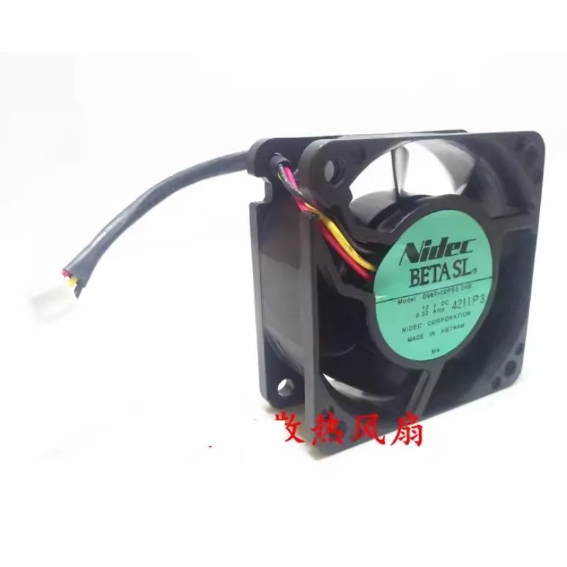 

New Cooling Fan for NIDEC D06T-12PS5-04B 6025 12V 0.32A 6cm High Air Volume Chassis Fan 60*60*25MM