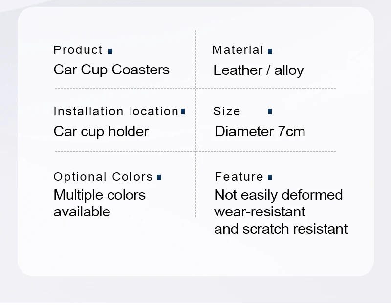 1PC/2PCS 7 Farben Auto Untersetzer Tasse Halter Matten Kreative Anti Slip Pads Auto Innen Zubehör für Die Meisten Tassen 7cm Universal – Detail 14