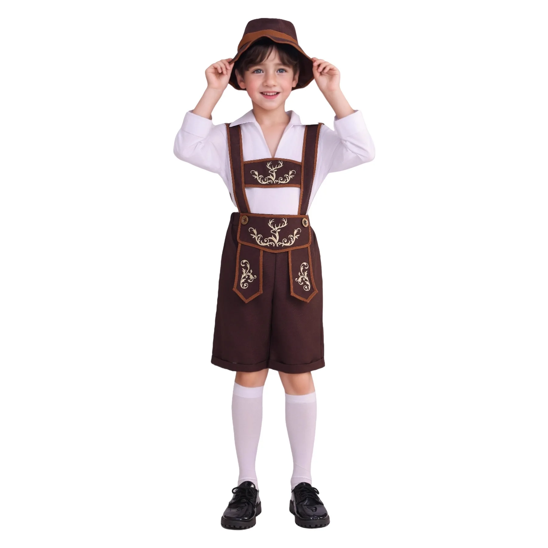 

Childrens Bavarian Beer Festival Outfit Boys Lederhosen Costume Oktoberfest Party