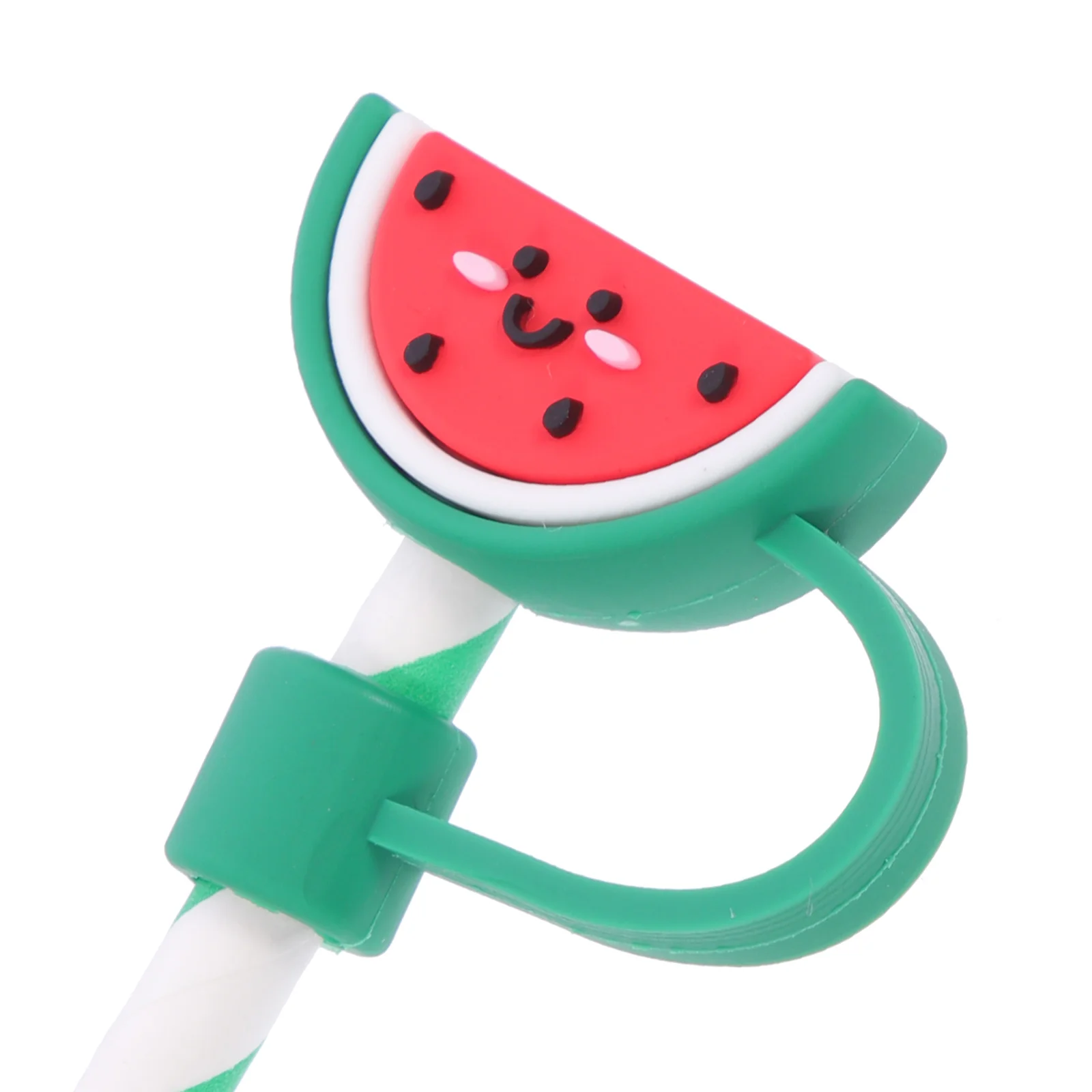 

8Pcs Decorative Silicone Straw Caps Lightweight Portable Reusable Drinking Straw Tips Protector Tips Protector