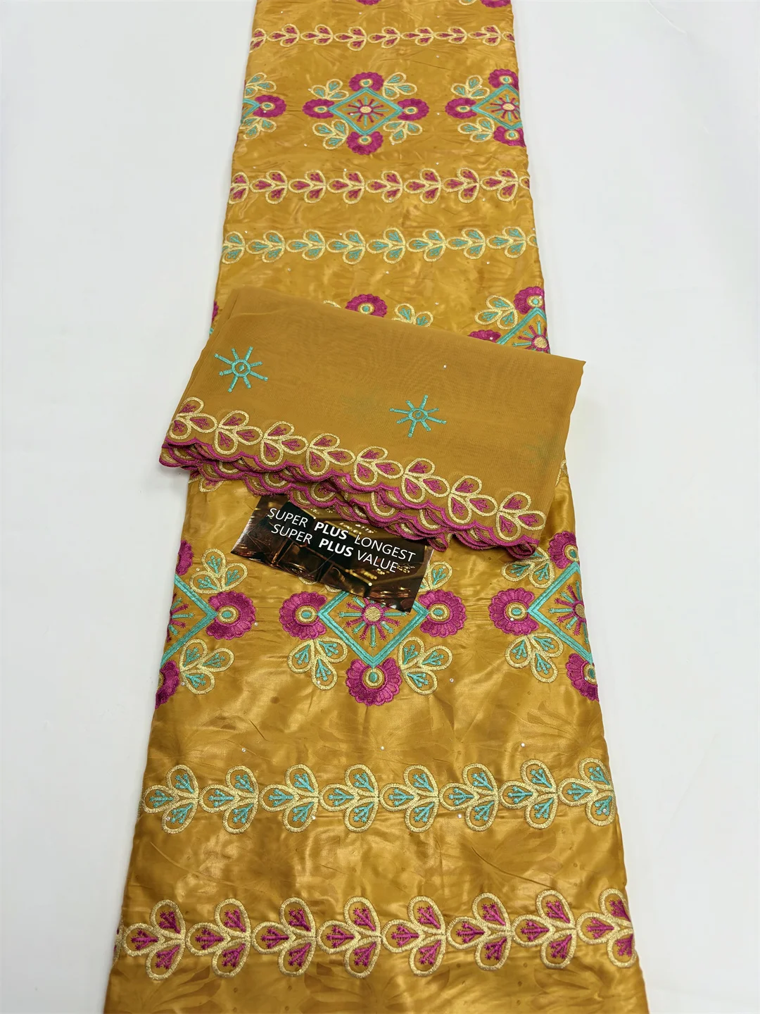 5+2 yards/lot  Bazin Riche Fabrics African DIY Fabric High Quality Embroidery African Guinea Brocade Nigerian Gele Headtie 2026