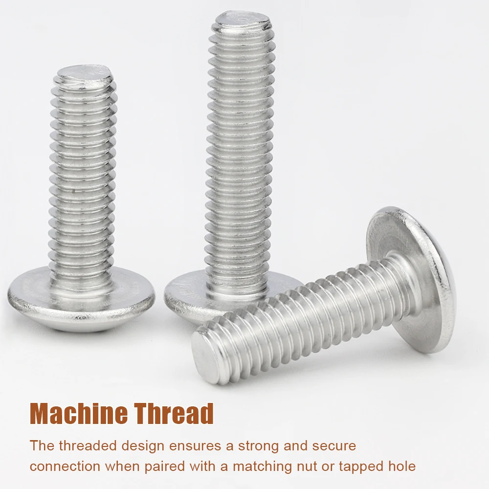 5-50 szt./worek Śruba maszynowa z łbem grzybkowym krzyżowym M2 M3 M4 M5 M6 M8 ze stali nierdzewnej 304, śruba z łbem grzybkowym Phillips do mebli