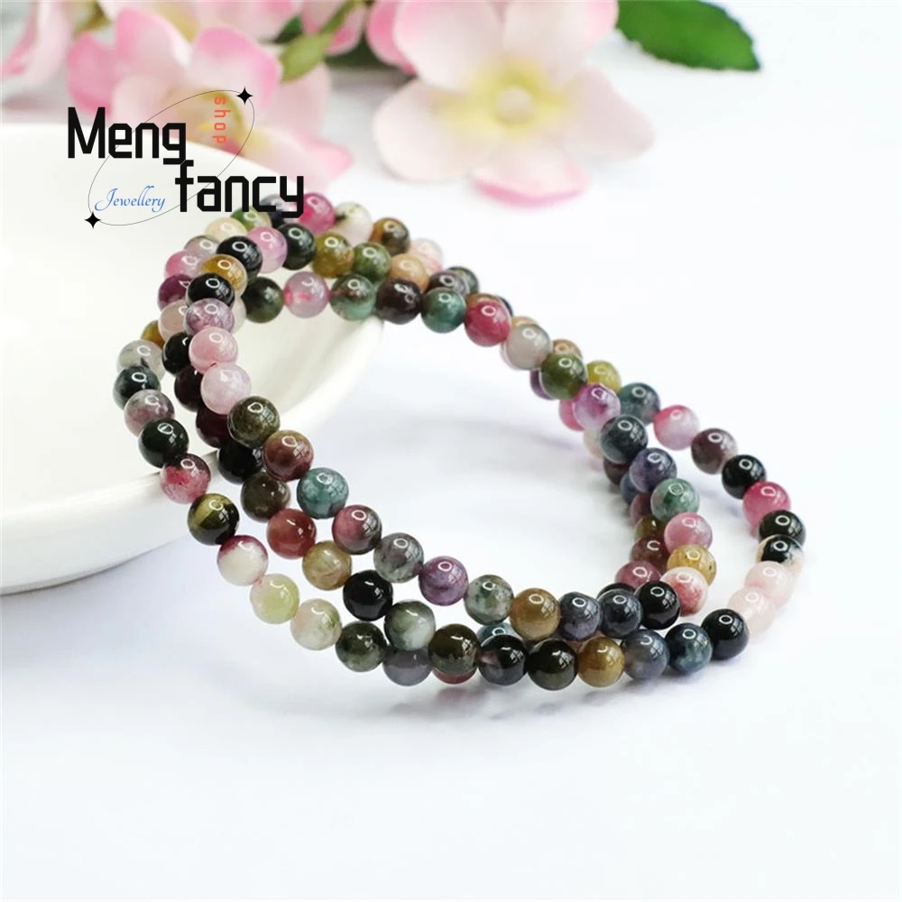 Natural Tourmaline Exquisite Elegant Simple High-grade Bracelet Candy Crystal Strings Colourful Luxury Popular Fashion Jewellery
