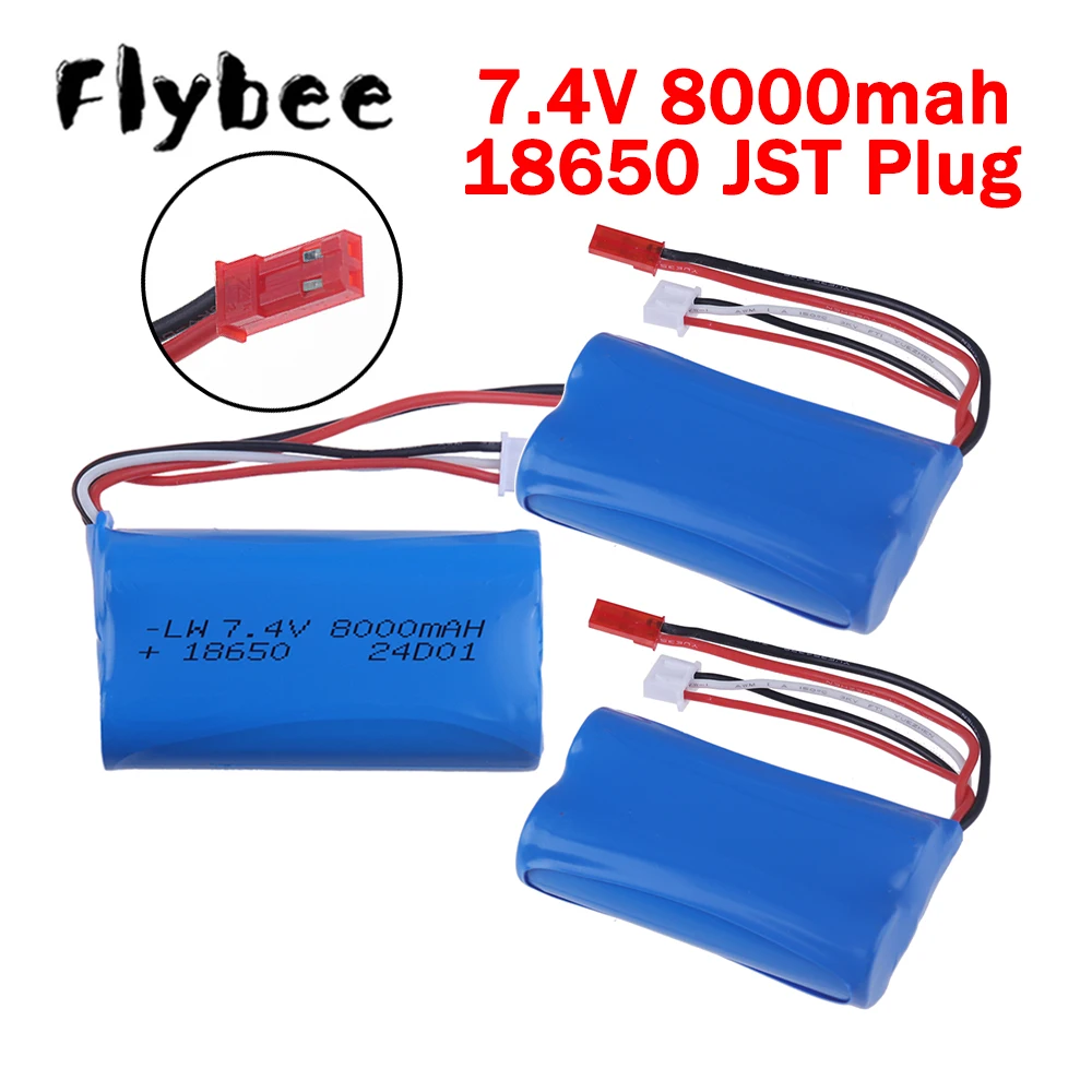 

JST Plug 7,4 В 18650 8000 мАч литий-ионный аккумулятор для USB SG1605 SG1606 SG1603 SG1604 Pro UDIRC UD 1603 1607 Pro RC Car