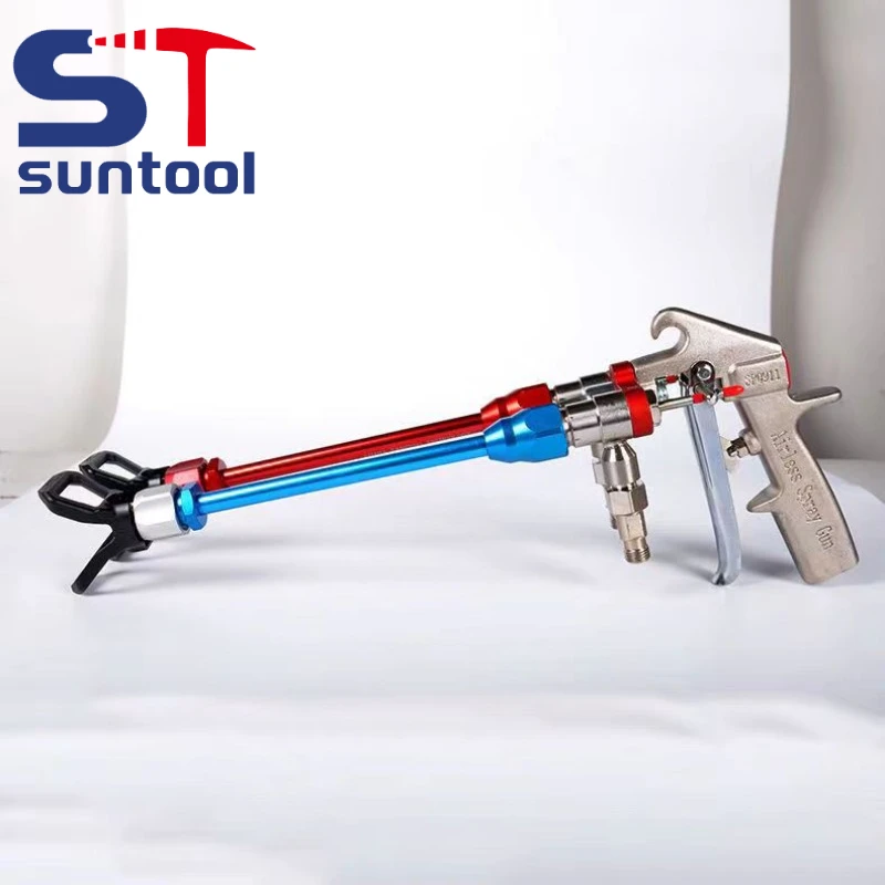 Suntool AirMix Spray Gun 2 Components Spray Materials Mixture 2K Paints Out Mix Spraying Coating Airless  Pistol 2 Line Gun