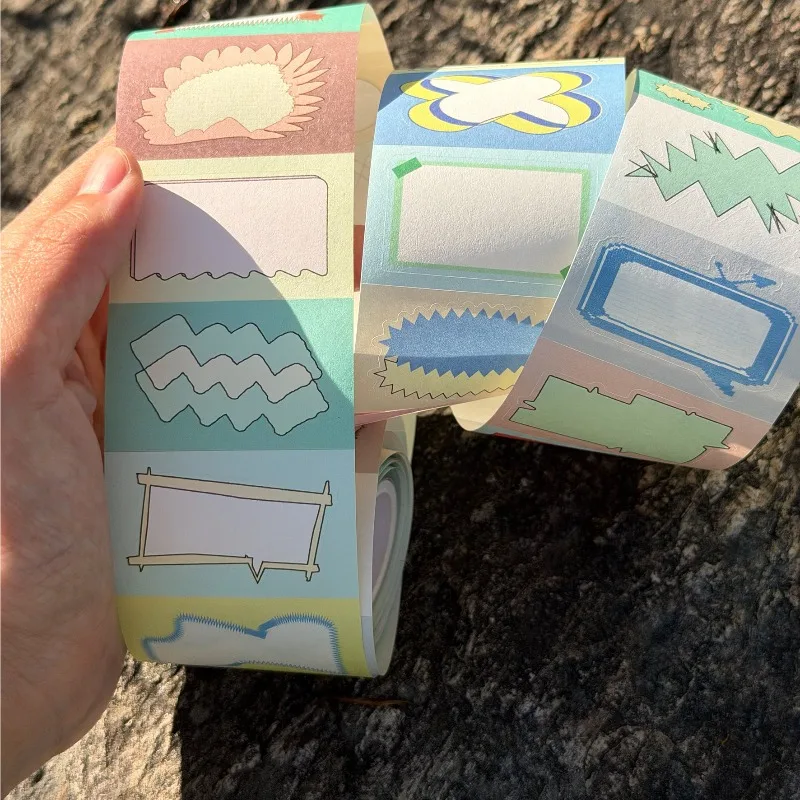 Amazing Dialog Box Shiny Numbers Die Cut PET Write Paper Tapes Craft Supplies DIY Scrapbooking Card Making Plan Sticker