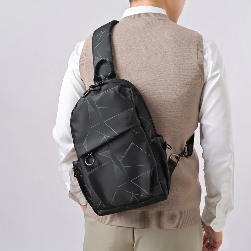 casual-men's-crossbody-bag-portable-lightweight-travel-outdoor-chest-bag-small-backpack-oxford-cloth-zipper-closure-leisure