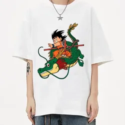 Anime-BALL-Hot-D-DRAGON  T Shirt Men Woman Couple Clothes Short Sleeve Collar Fashion Cotton Summer Sporty