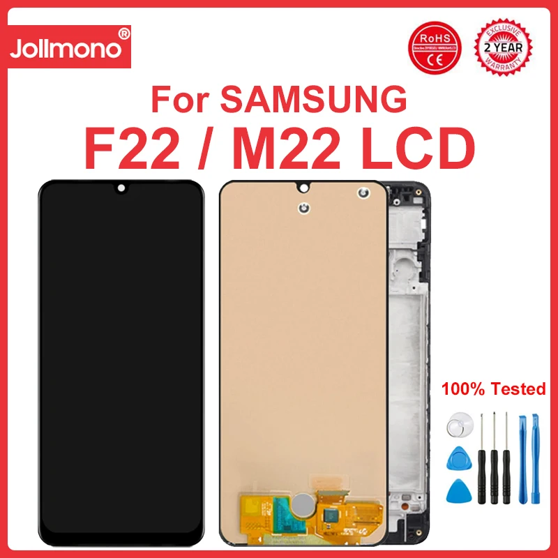 

6.4'' Super AMOLED Display for Samsung Galaxy M22 M225 M225FV Lcd Display Touch Screen Digitizer Assembly for Samsung F22 E225