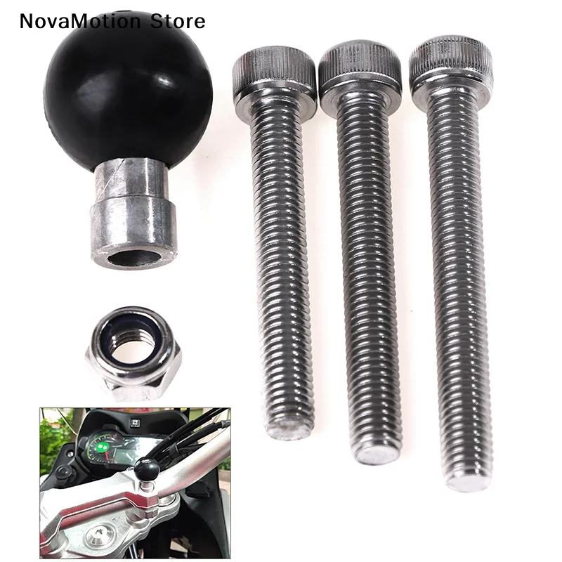 [NM]Motorcycle Handlebar Clamp Base 1 Inch 25mm Ball With M8 Screws For Ram Mount[NM]