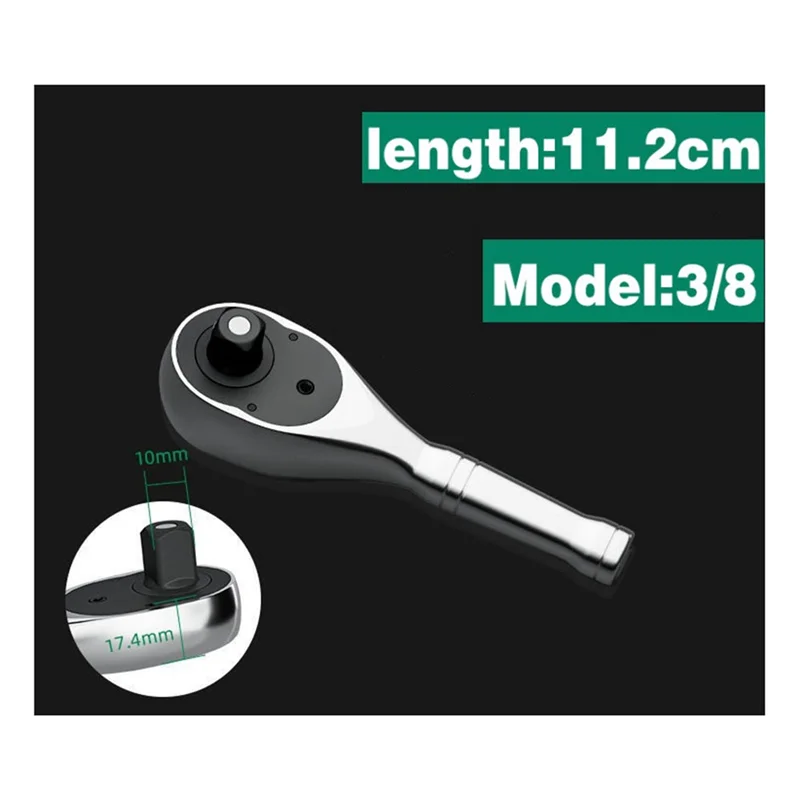 BAAG-1/4In 3/8In 1/2In Mini Ratchet Wrench 72 Teeth Spanner Portable Torque Wrenches Quick Socket Ratchet Wrench Hand Tools Dura
