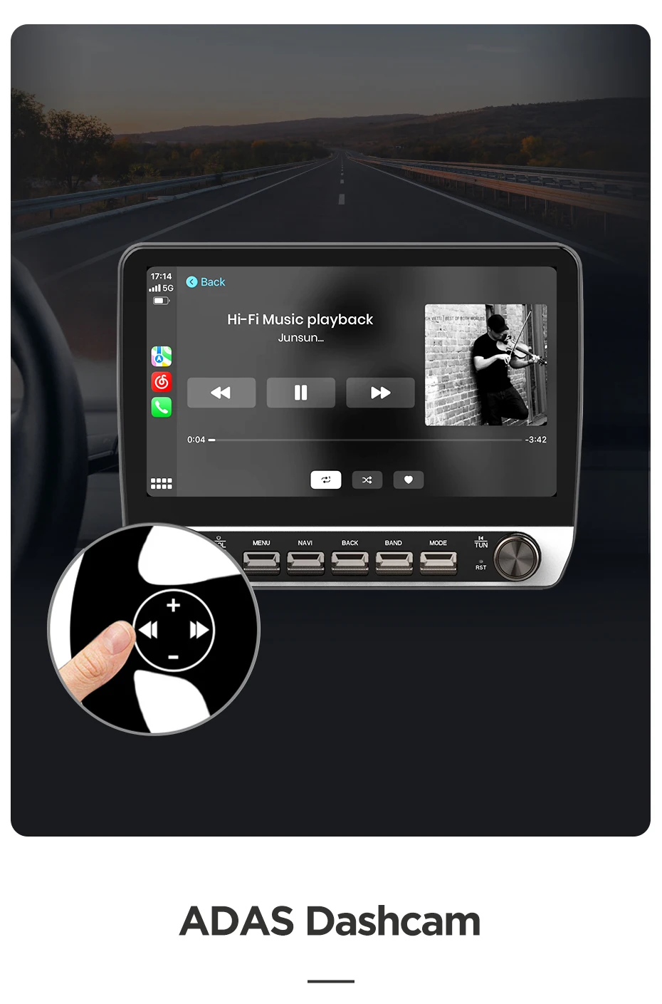 Junsun 10 "Taste Drahtlose CarPlay Für Apple Android Auto Auto Radio Für Mazda 5 2005 2006 2007 2008 -2010 GPS Navi Stereo BT RDS – Detail 25