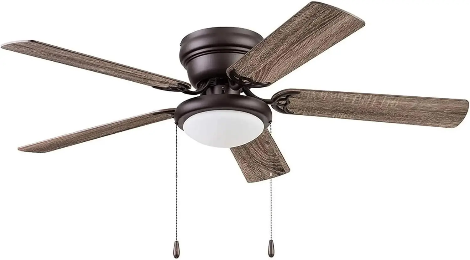 

52" Low Profile Ceiling Fan with LED Light, Reversible Motor for Year-Round Use, Quiet 3-Speed, Ideal for Rooms Up to 350 sq ft