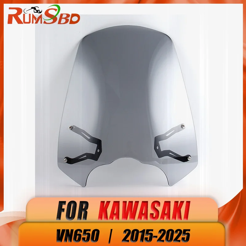 

Motorcycle Windscreen Windshield Deflector with Mounting Bracket for Kawasaki Vulcan S 650 2015-2025 Models