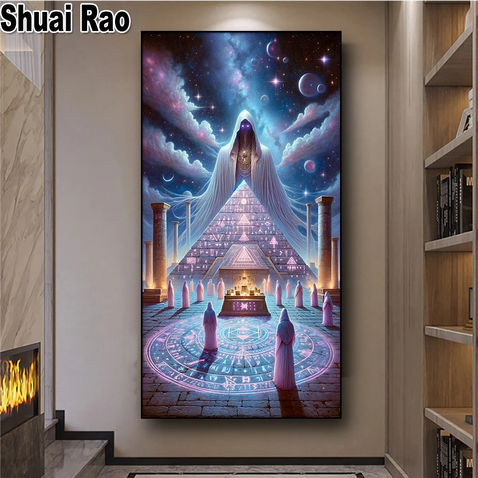 Mysterious religious rituals Diy Diamond Painting Sale Full Diamond Mosaic Church Landscape Picture Of Rhinestones Home Decor