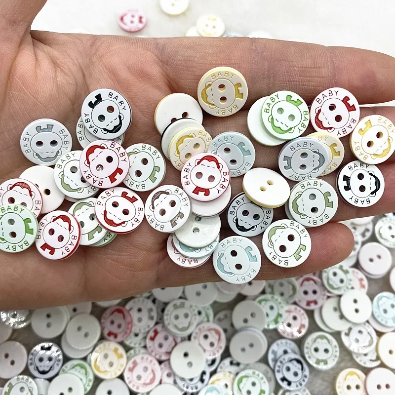 جديد 12.5 مللي متر 15 مللي متر نوعين من ملابس الأطفال أزرار لون الحلوى لون اثنين من أزرار العين ل ديكور الزفاف الخياطة اكسسوارات