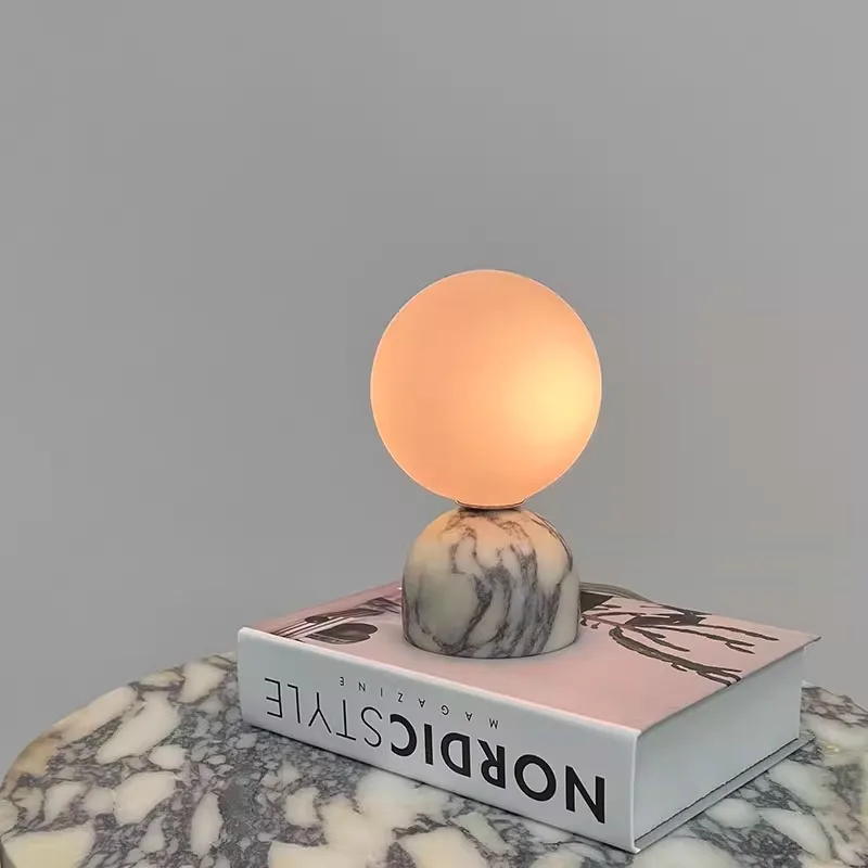 

Natural Marble Cave Stone Table Lamp Nordic Mid-Ancient Silent Fengyun Stone Bedroom Living Room Bedside Ambience Light