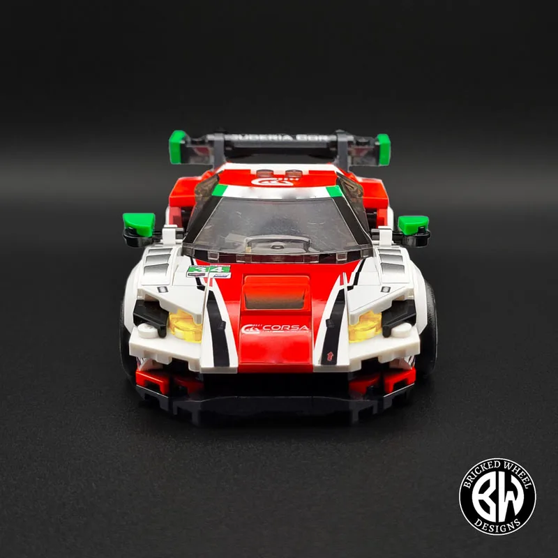 

MOC-217594 Новый классический 296GT3 суперкар гоночный строительный блок модель375детали для мальчиков и детей на день рождения строительный блок игрушка в подарок