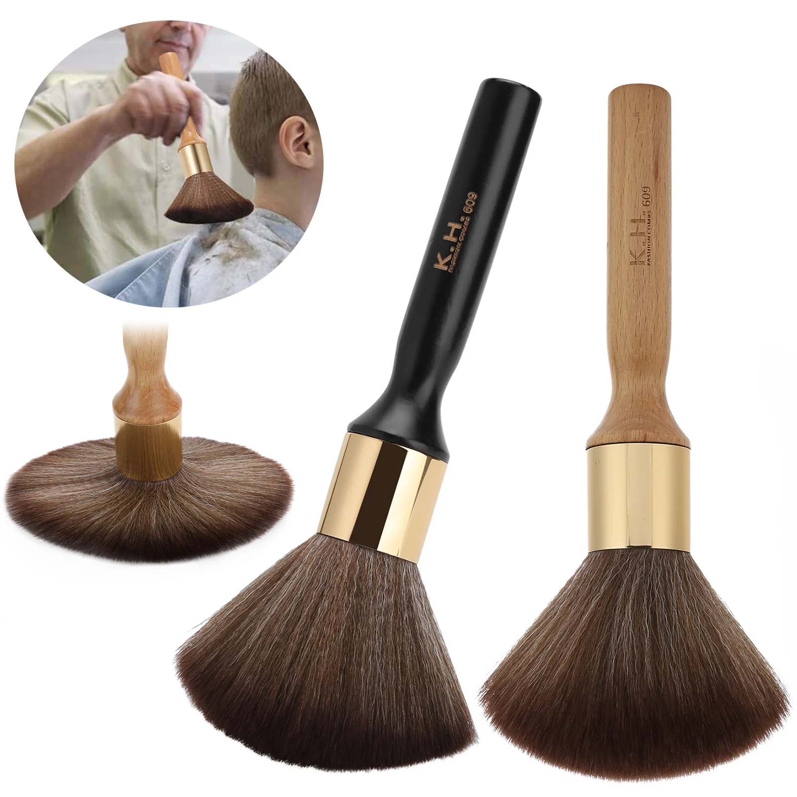 Hair Sweeping Brush Broken Hair Sweep Brush Neck Face Duster Professional Salon Barber Hairdressing Brush Neck Duster Neck Brush