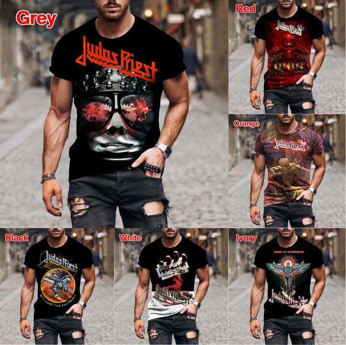 New Metal Judas Priest Band t shirts 3D Printed Men/Women Short sleeve Hip Hop Streetwear O-neck T-shirt Fashion Unisex clothing