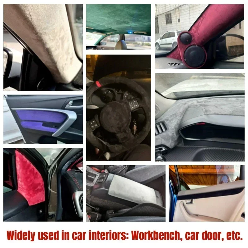 Self Adhesive Suede Fabric Sticky Leather Cloth Patch Sticker for DIY Sofa Table Chair Bag Shoes Bed Automotive Interio