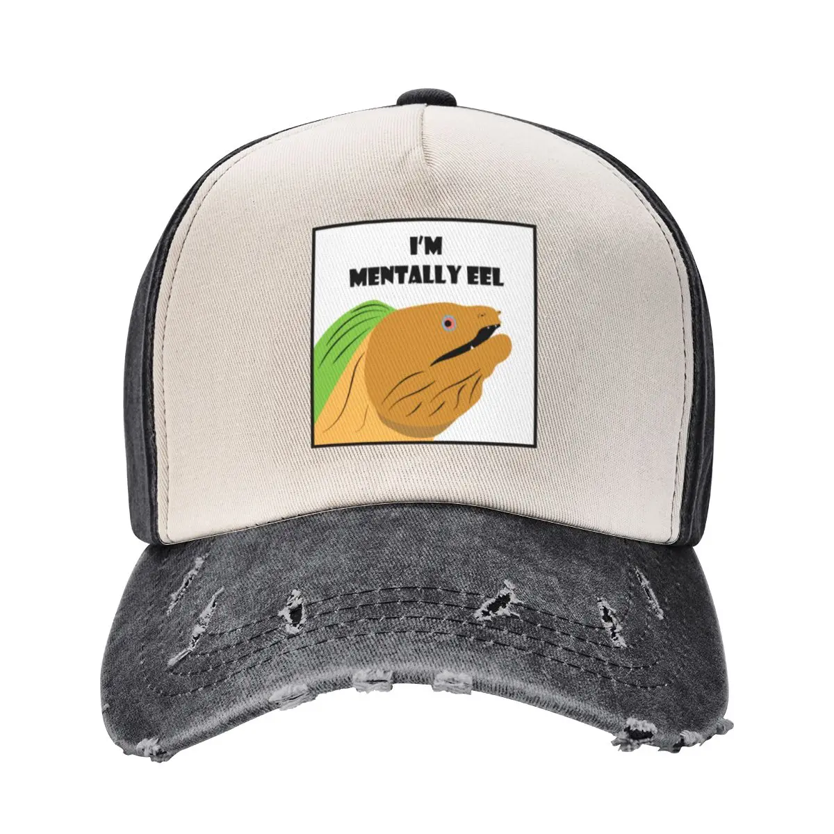 Mentally Eel Fish Pun Baseball Cap derby hat Rugby Girl'S Hats Men's