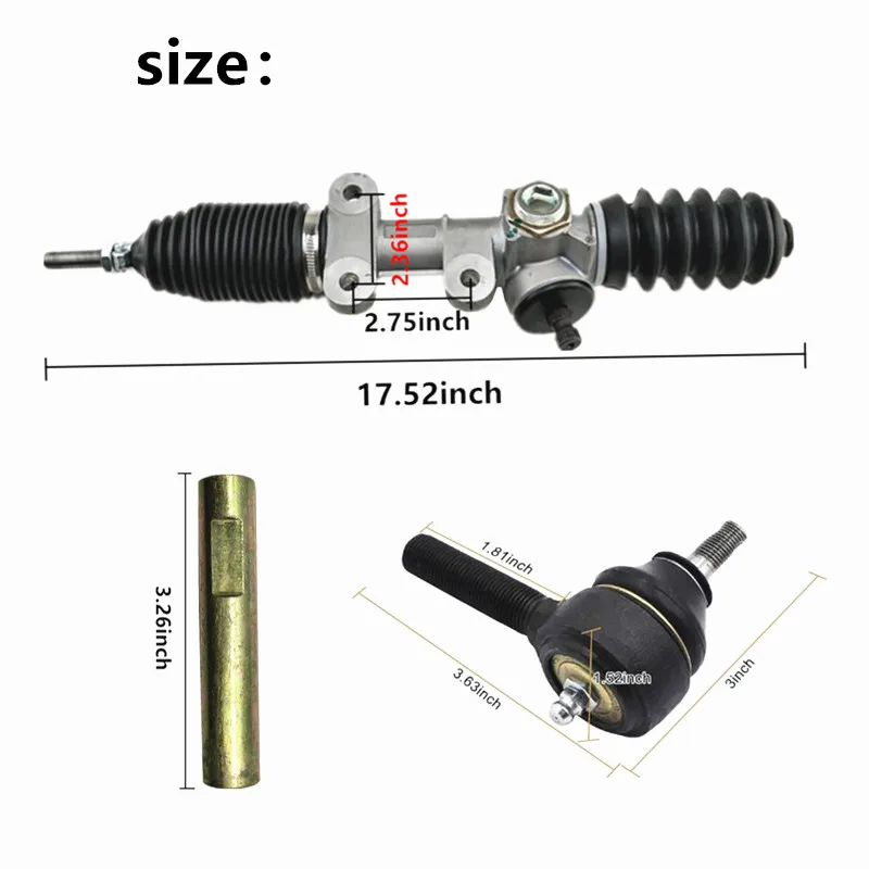 Rack Pinion Steering Gear Box Fits Club Car DS Electric &Gas 1984-2004 OEM#1103601501, 101878302 ,101830901, 1012452