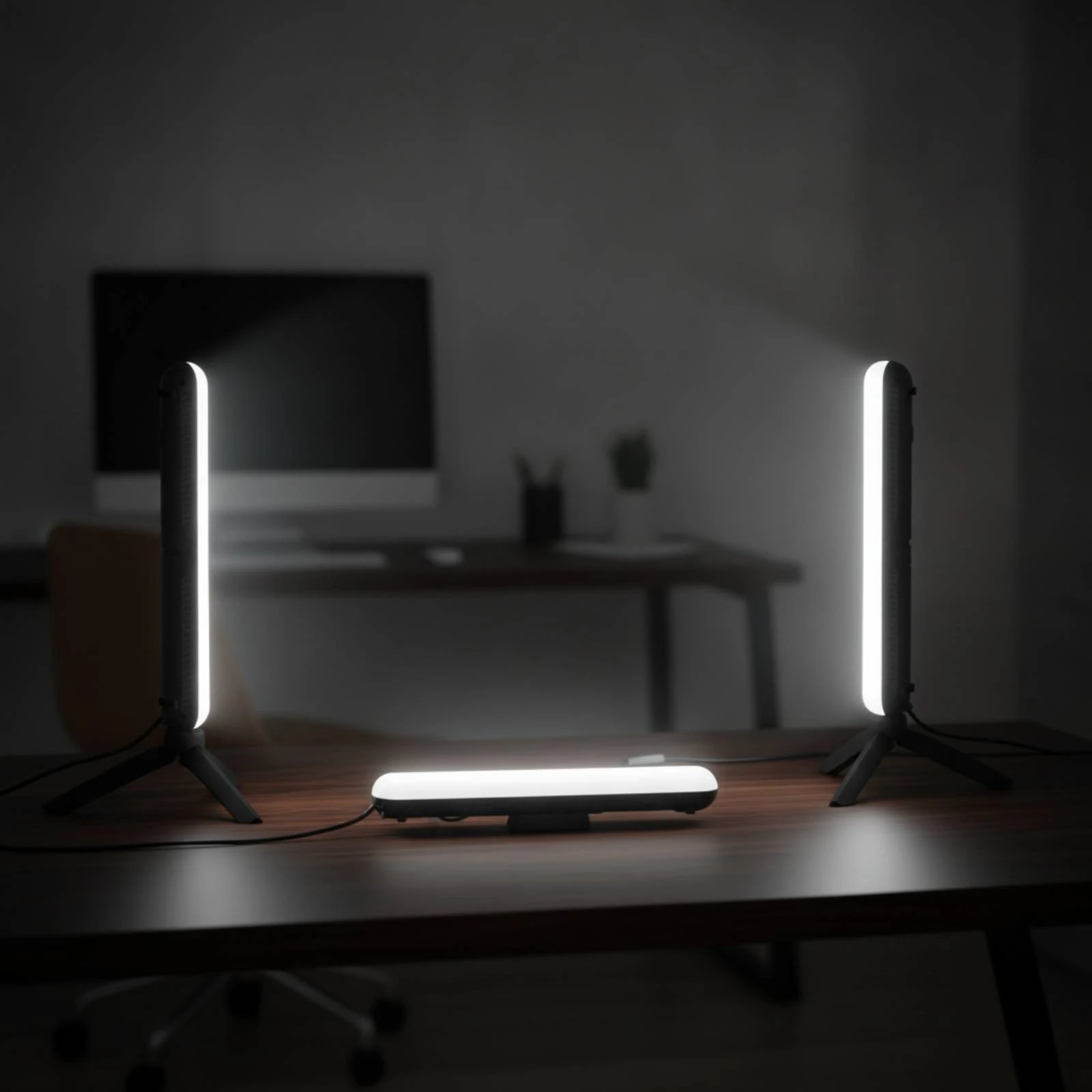 3 Pieces LED Neck Light Adjustable Brightness Neck Light with Tripod Stand Lighting Kit Three-Color for Vloggers, Live-Stream