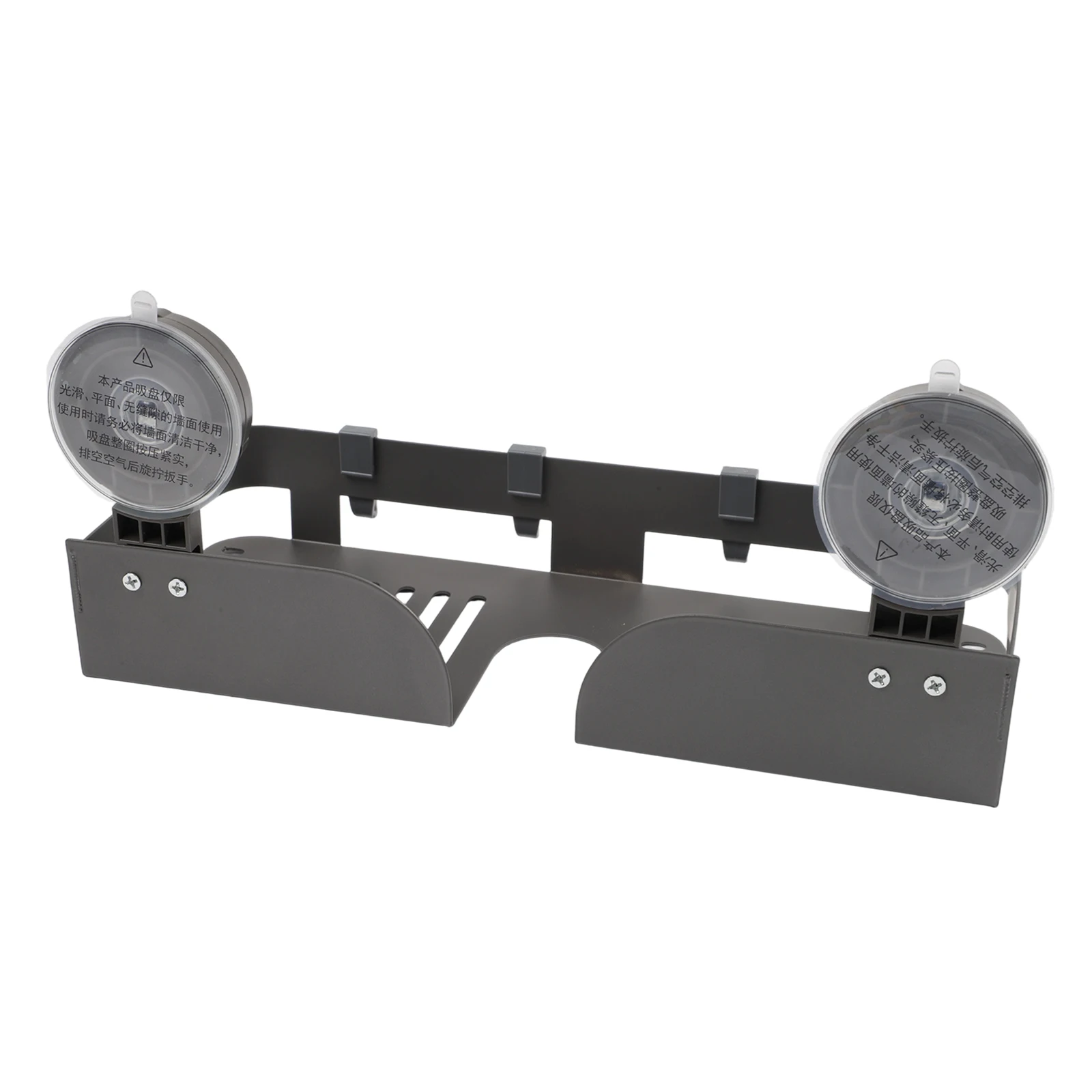Shower Shelf Organizer with Suction Cups for Bathroom Storage Rack Made of Aviation Aluminum Black Wall Mounted No Drill