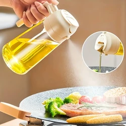 2 In1 Oil Spray Pot Kitchen Household Edible Olive Oil Sprayer Bottle Dispenser Oil Jar Atomized Cruet BBQ Roasting Picnic Tool