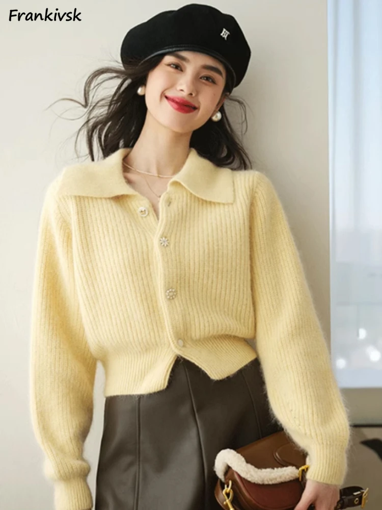 

Cardigan Women Gentle All-match Fashion Korean Style Temperament Knitwear Streetwear Sweet Y2k Autumn Office Lady Popular Daily