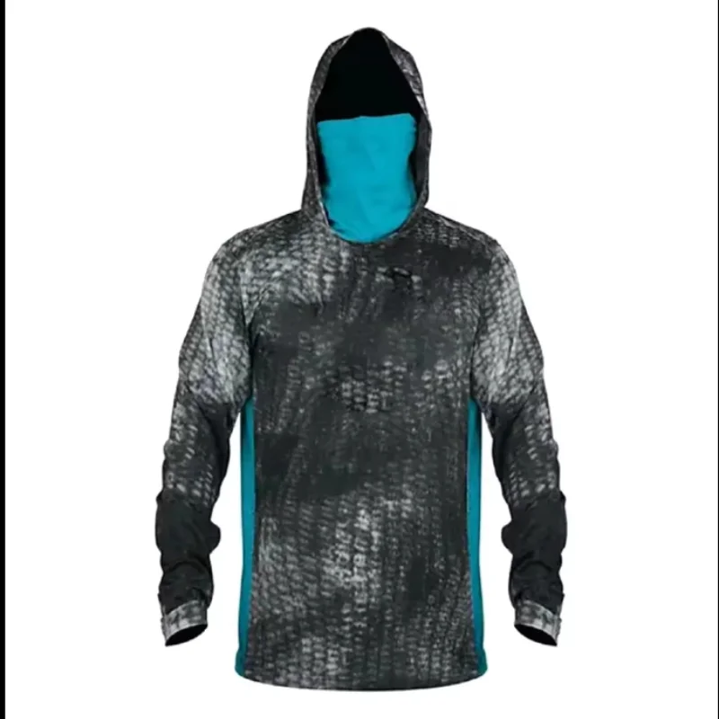 Sudadera con capucha de protecocide solar UPF 50 + para hombre, camisas de manga larga ligeras con protezione solare, fps, UV, par